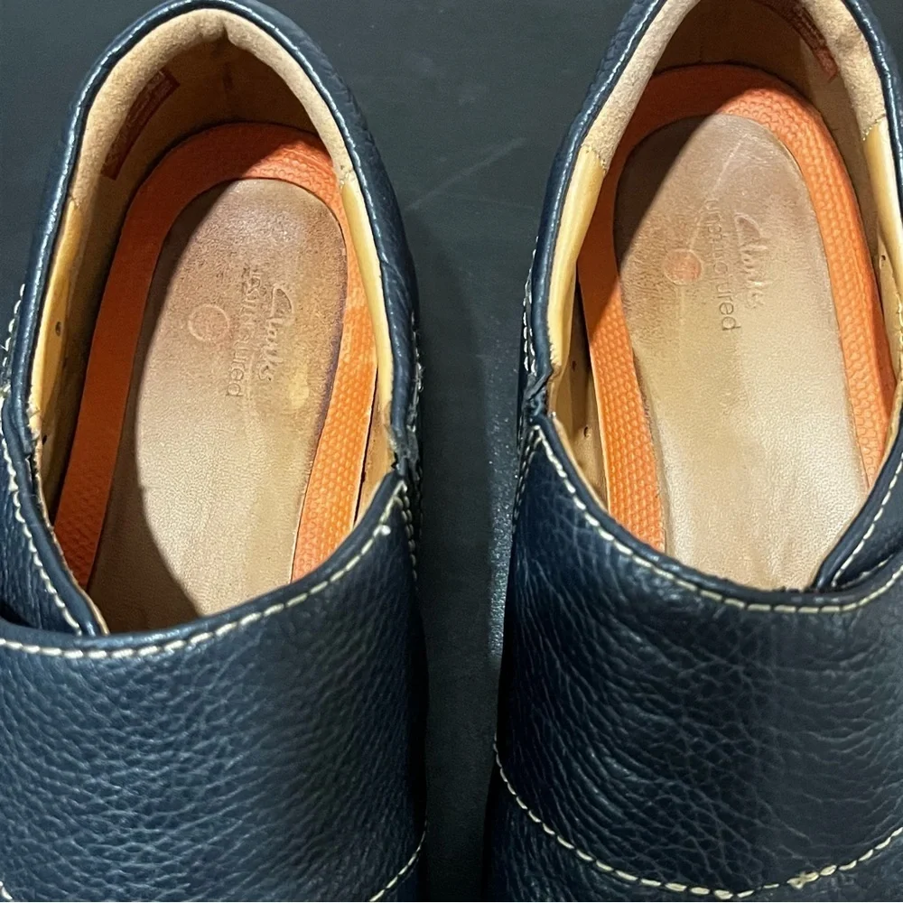 Born WoMen's Leather Casual Slip-On Loafers - Dark Blue 10